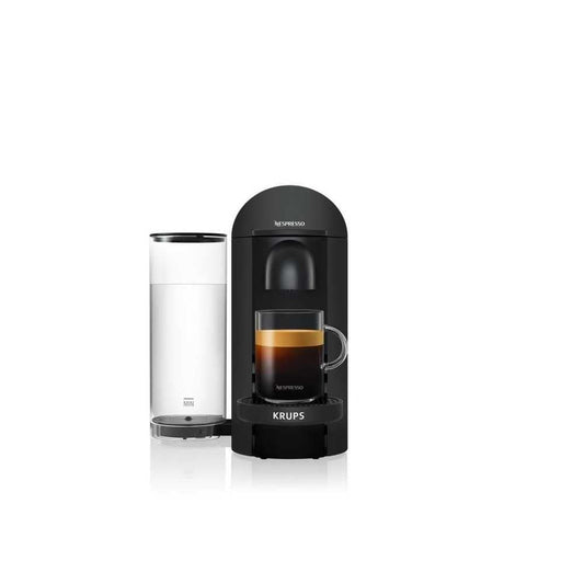 Krups Vertuo Plus YY3922FD - Cafetera, para expreso, cápsulas Nespresso, 5 tamaños de tazas, 1,8 L, negro mate